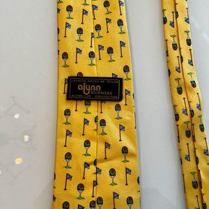 Alyn Neckwear Silk Golfing Tie EUC